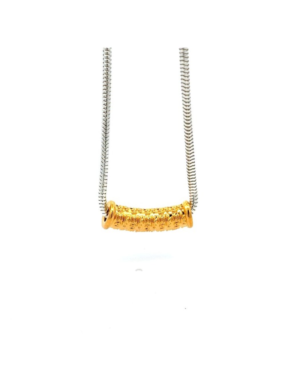 925 Sterling Silver Add-a-Bead Chain with 18k Solid Gold Tube Accent, Customize